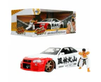 Street Fighter 2002 Nissan Skyline GTR R34 1:24 Scale Vehicle with Ryu Figure