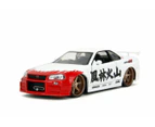 Street Fighter 2002 Nissan Skyline GTR R34 1:24 Scale Vehicle with Ryu Figure