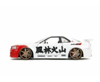 Street Fighter 2002 Nissan Skyline GTR R34 1:24 Scale Vehicle with Ryu Figure