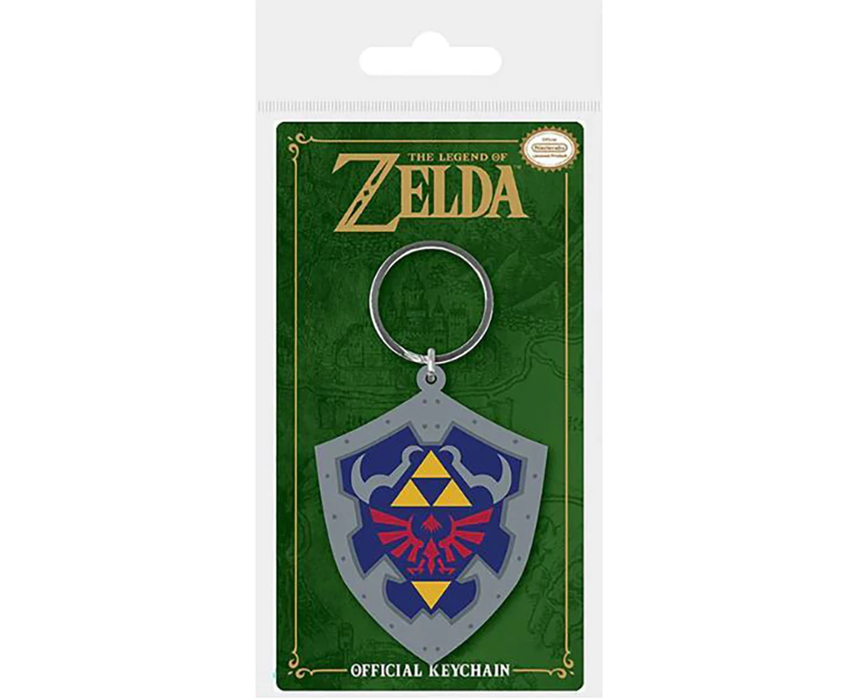 Gaming The Legend of Zelda Kids Video Game Hylian Shield Rubber Keyring/Keychain