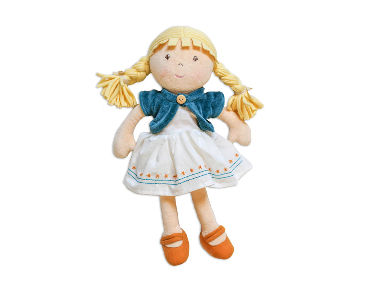 Bonikka Organic Lily Doll Infant/Newborn 32cm Soft Toy w/ Blonde Hair 0m+