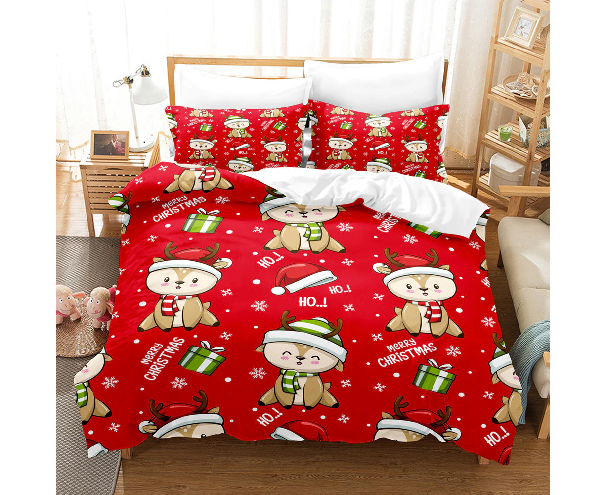 Christmas bedding set for kids Zip closure duvet cover Soft microfibre duvet cover 180x210 cm + 2 pillowcases 50x75 cm