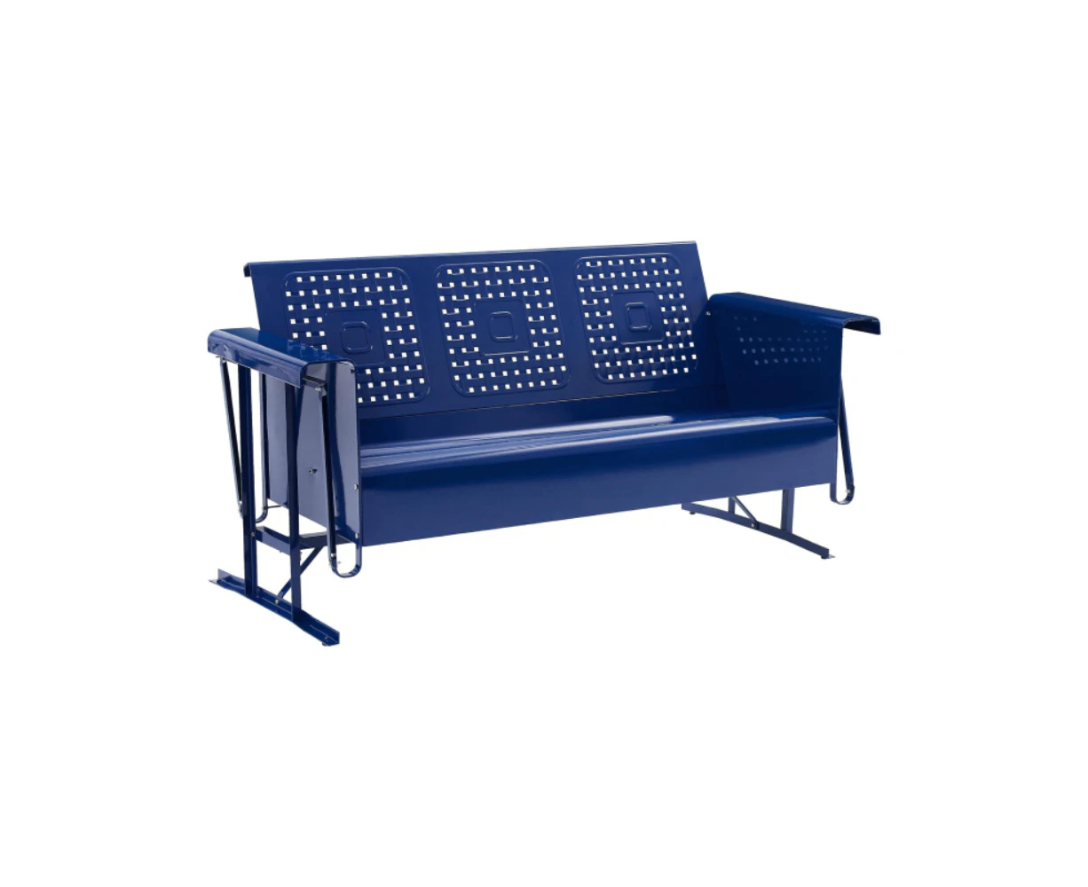 Powder-Coated Metal Outdoor Sofa Glider