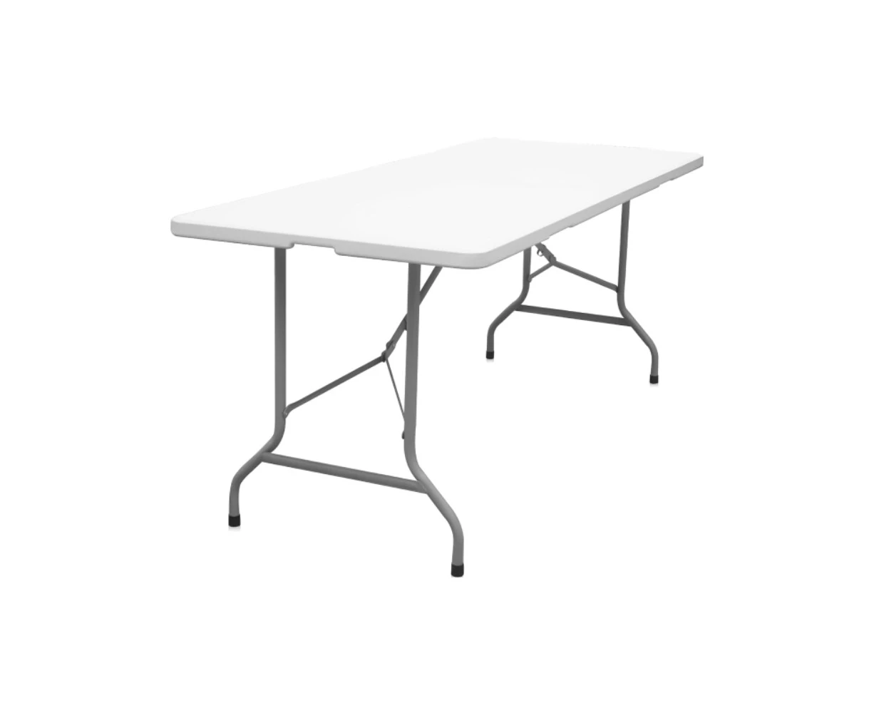 Heavy-Duty Foldable Plastic Outdoor Table - White