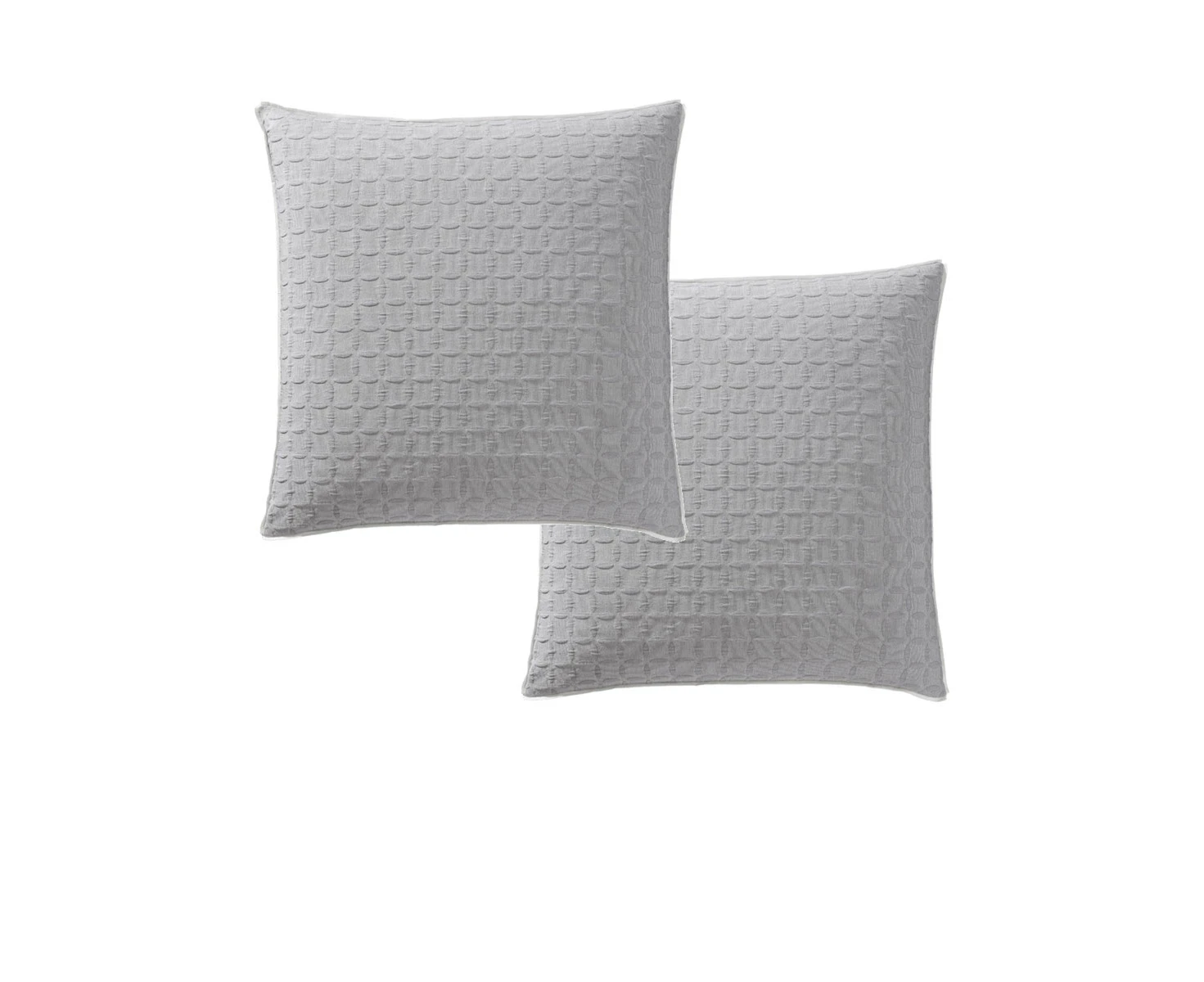 Platinum Collection Pair of Flo Fog European Pillowcases 65 x 65cm