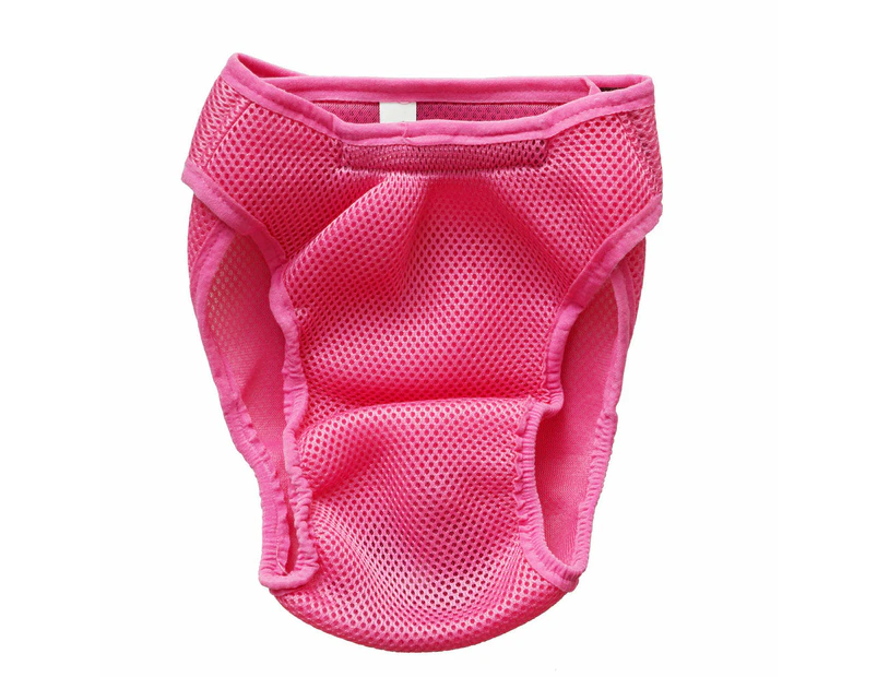 XS S M L XL XXL 1 Pc Dog Nappy Pants Reusable Pet Hygiene Diapers Sanitary Pants Washable Underpants Quick Drying Reusable Adjustable Pink - Pink