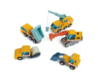 5pc Tender Leaf Toys Construction Car Set Kids/Children 17cm Wooden Toy 3y+