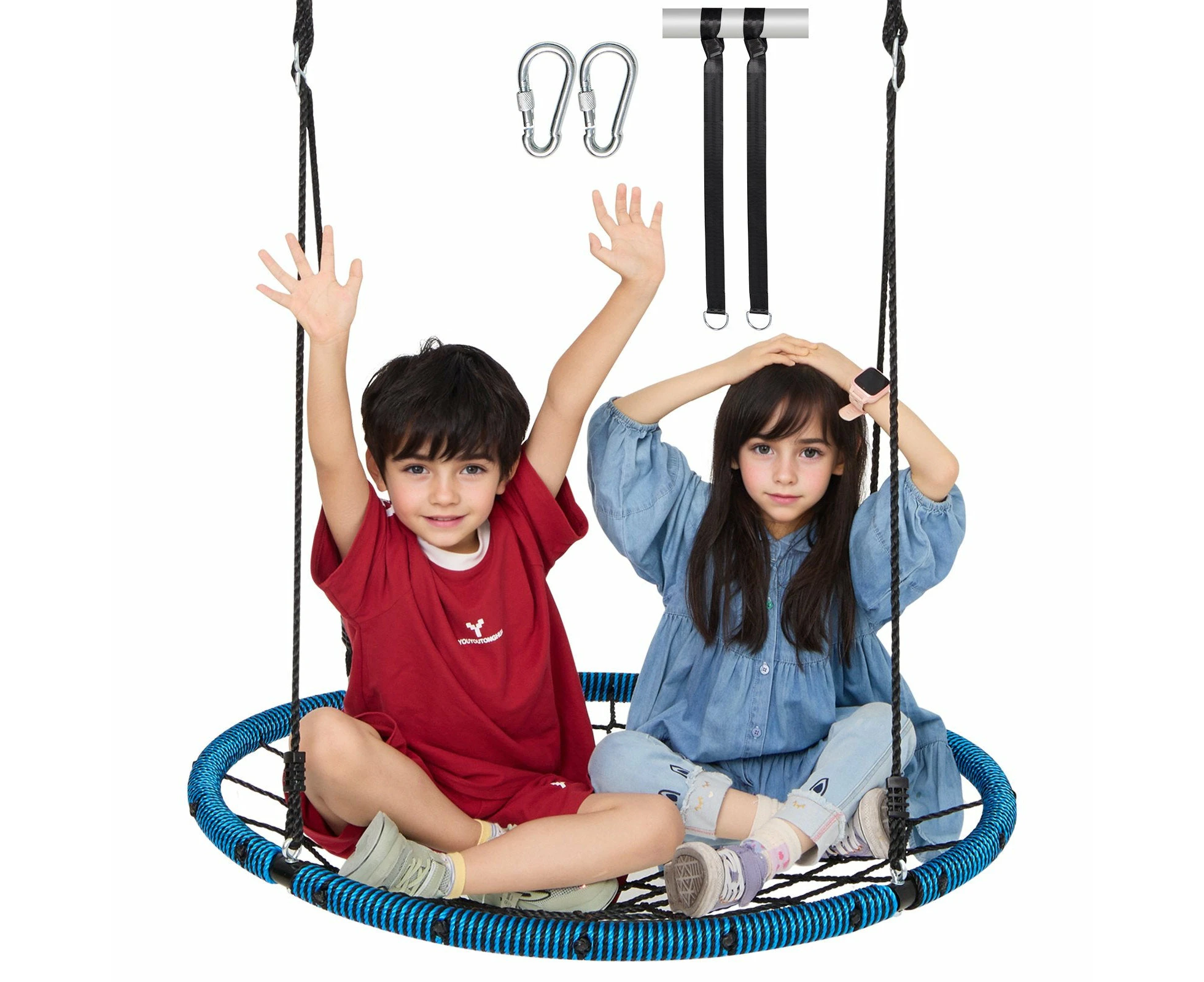 VEVOR Spider Web Saucer Swing 40 Inch Round Swings for Kids Outdoor 750 lbs