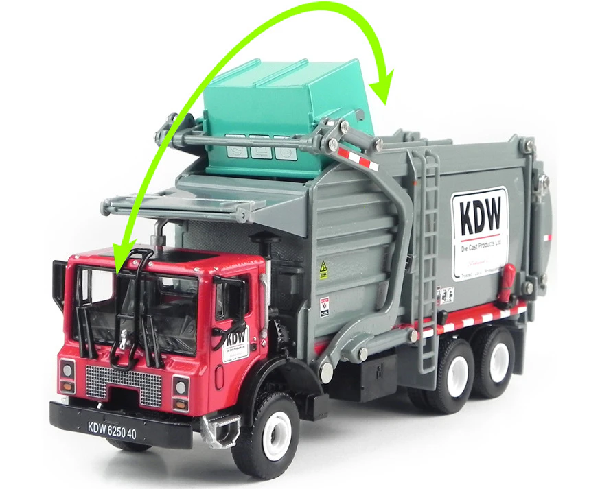 Diecast Bin Truck Recycling Material Transporter