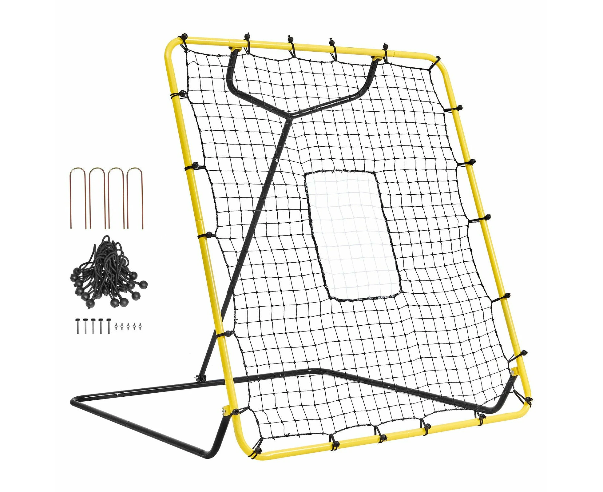 VEVOR Baseball And Softball Rebounder Net 4x4.5 Ft PitchBack Adjustable Angles