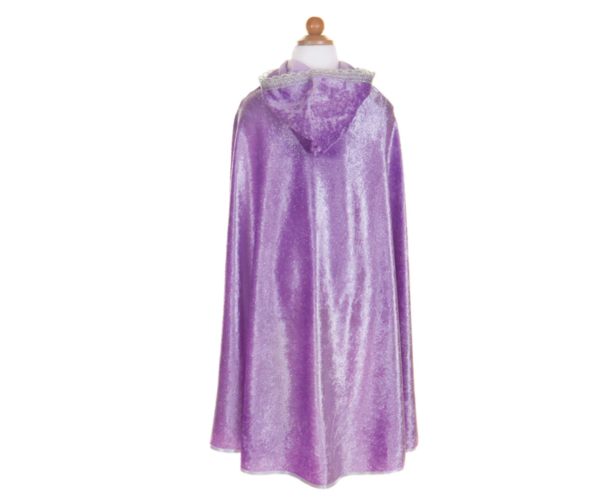 Great Pretenders Sz 3-4 Diamond Sparkle Hooded Cape Costume Lilac Kids 3y+