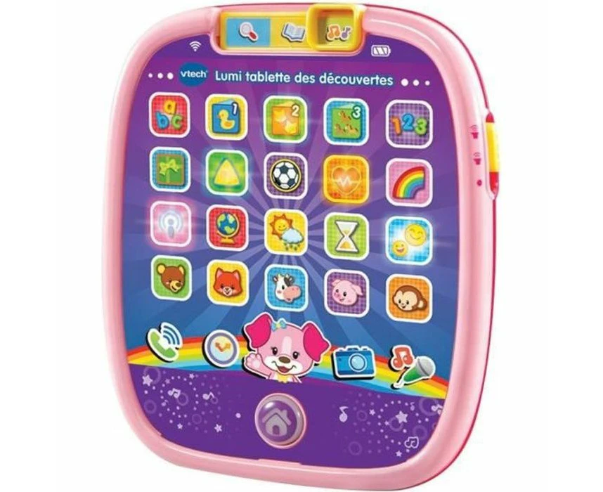 Vtech Lumi Tablet of Discoveries 602955 Pink - French Version - Perfect Gift Toy for Kids