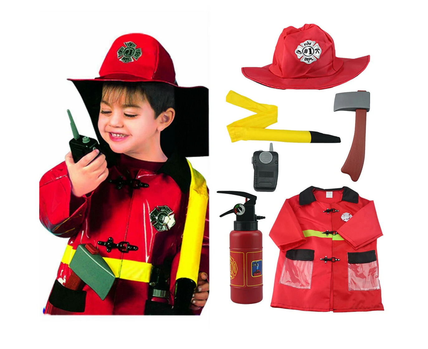 Kids Fireman Costume