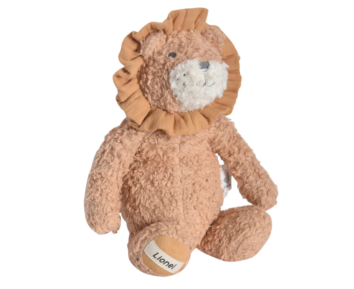 Tikiri Lionel The Lion Organic Plush Kids/Children 31cm Soft Toy 0m+ Brown