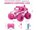 WSECOMM 1:12 Remote Control Car, Pink Cars for Girls, 2.4Ghz Rechargeable Off-Road Truck Vehicle Car Toy with Headlights, Birthday Gift for Kids