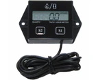 Motorcycle Tachometer, Digital Tachometer, Inductive Hour Meter for 2-Stroke and 4-Stroke Small Engine, Replaceable Battery Waterproof Tachometer