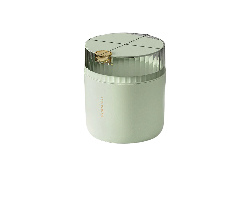 Light cedar green desktop trash can (standard with one roll of garbage bag) 14cm * 15cm (including button) * 16cm