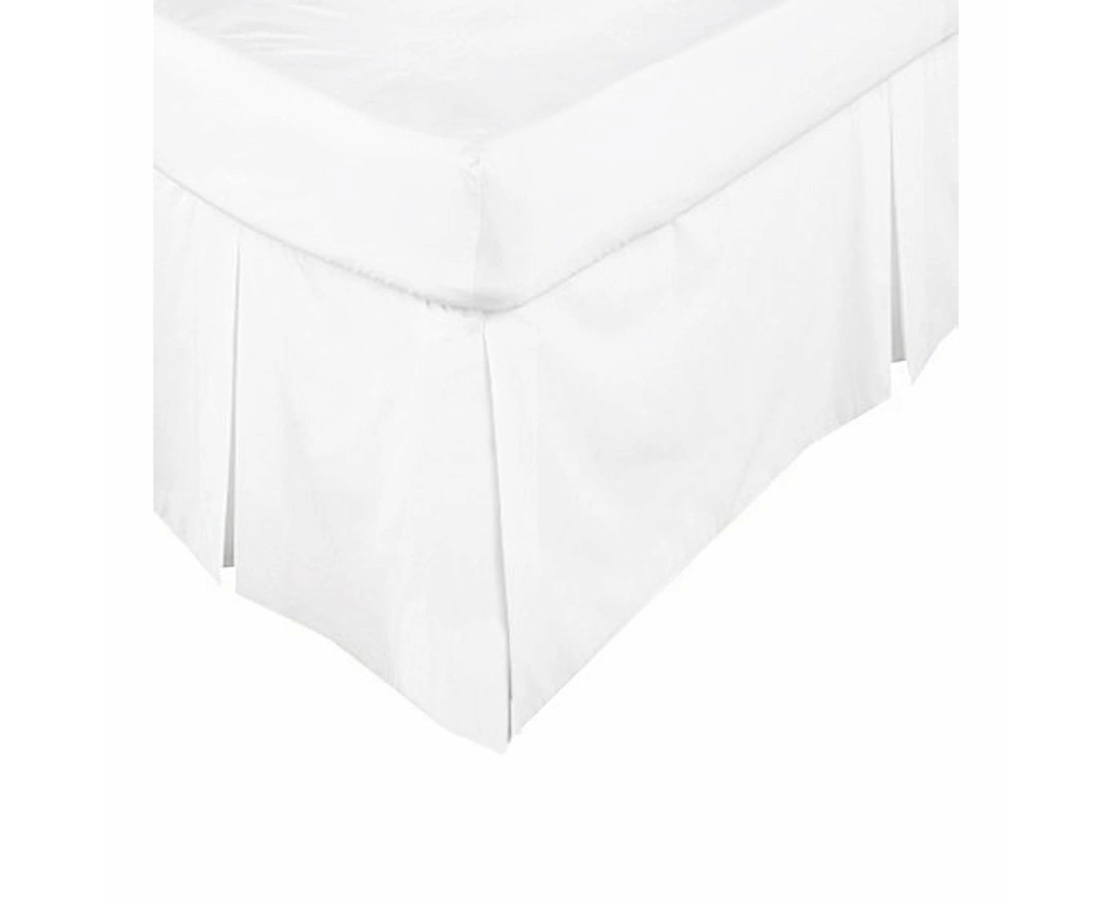 Box Pleated Valance White - KING