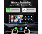 10.26 inch Portable Carplay Screen with Adjustable 4K Front 1080P Rear Camera, 64G TF Card, Carplay Screen for car