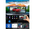 10.26 inch Portable Carplay Screen with Adjustable 4K Front 1080P Rear Camera, 64G TF Card, Carplay Screen for car