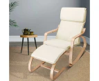 Artiss Rocking Chair + Foot Stool Set Armchair Recliner Chairs Lounge Dining Nursing Seat Reading Seating Chaise Lounges Home Living Room Bedro