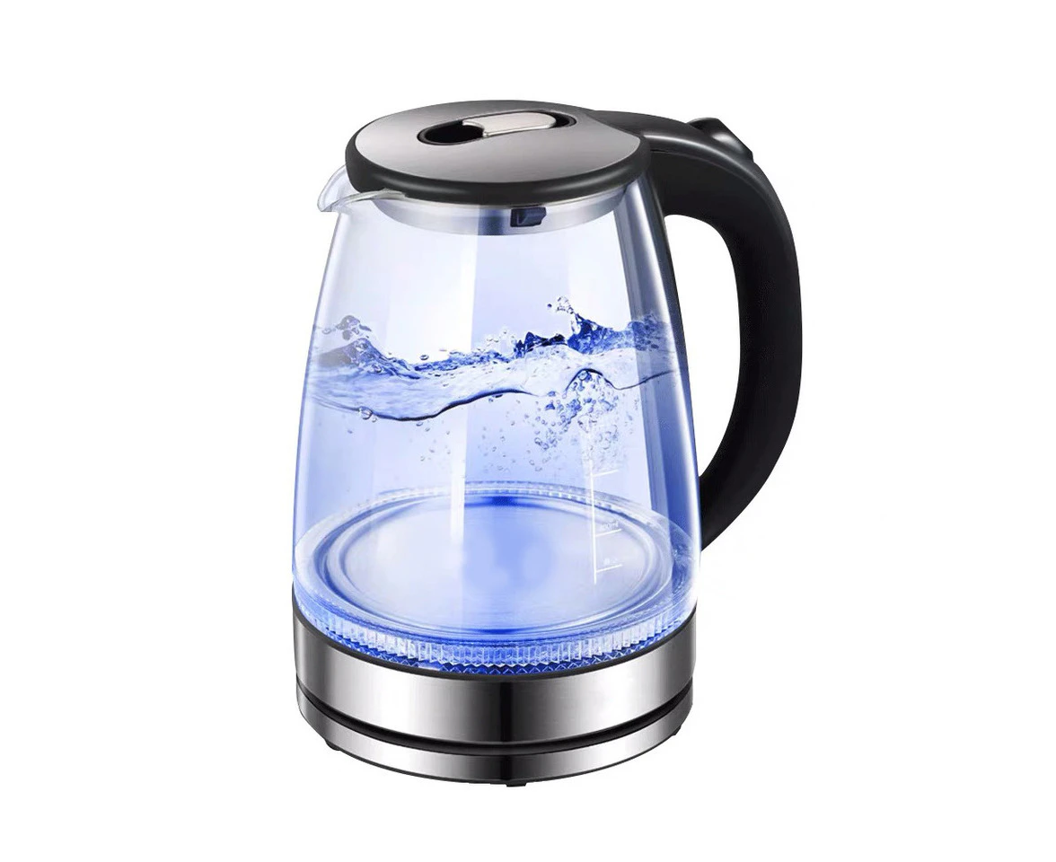 Kettle 2L Electric Glass Cordless Dual Wall LED kitchen Jug Stainless Steel