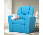 Keezi Kids Recliner Chair, PU Leather Sofa Couch Armchair Loungefly Outdoor Lounge Chairs Home Bedroom Living Room Playroom Children Furniture,