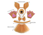 Kangaroos Costume Kangaroos Ear Headbands Tail Nose Glove for Halloween Party - Four piece set plus