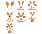 Kangaroos Costume Kangaroos Ear Headbands Tail Nose Glove for Halloween Party - Four piece set plus