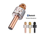 Bluetooth Wireless Microphone Handheld Karaoke Mic Usb Ktv Player Speaker Record Music Microphones Blue