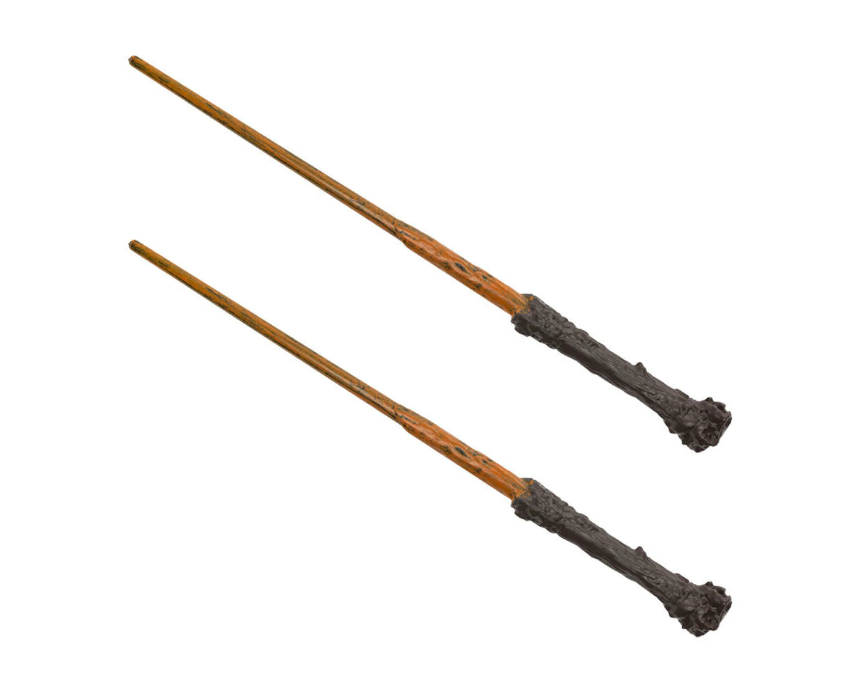 2x Great Pretenders Wizard Wand Kids/Children Costume Party Accessory Brown 3y+