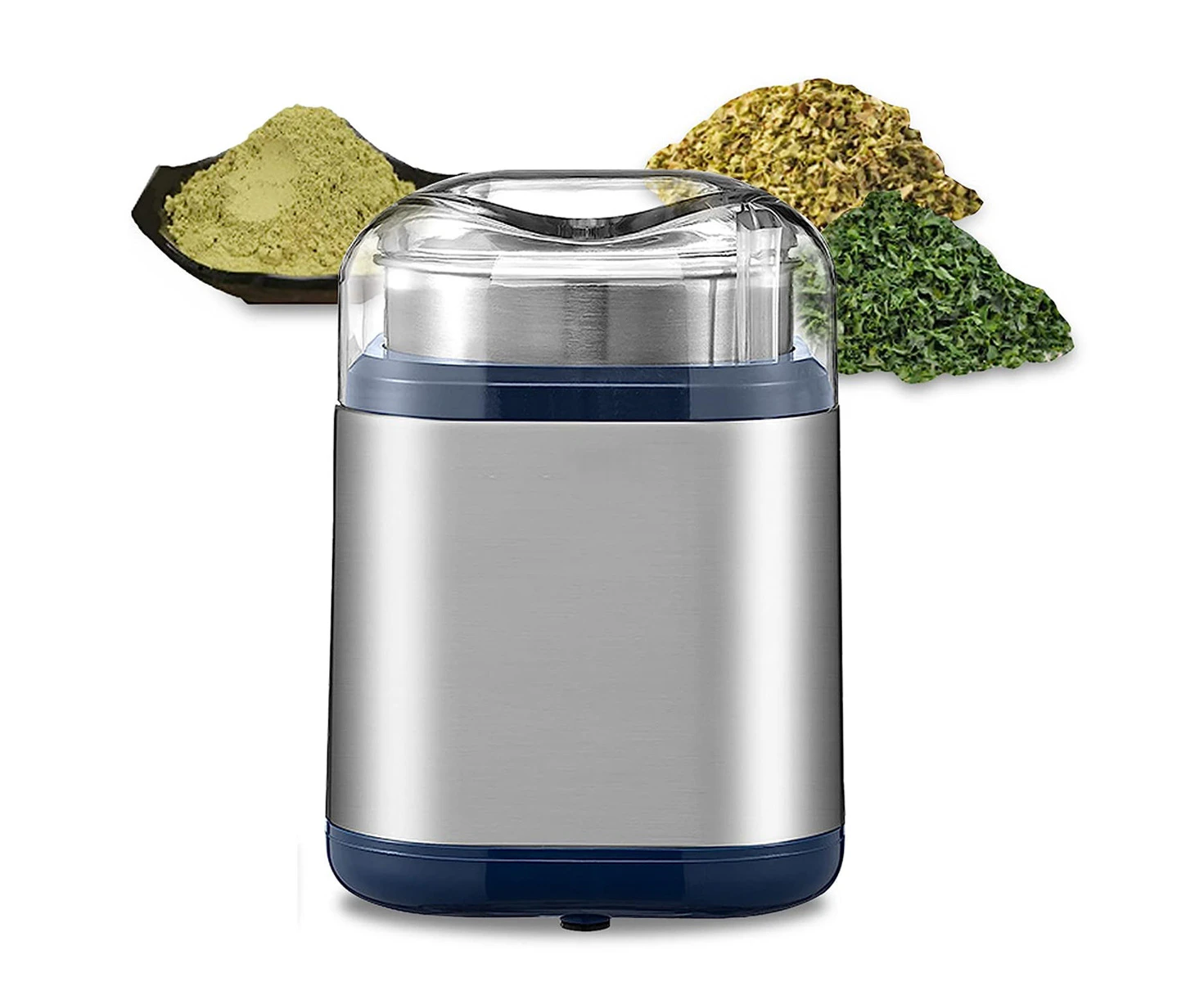 Electric Grinder for Herb, Spice, Pollen and Coffee | Fast Grinding for Flower Buds, Dry Spices, and Herbs