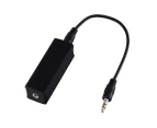 Ground Loop Noise Isolator For Home Stereo Car Audio System With 3.5mm Cable Black