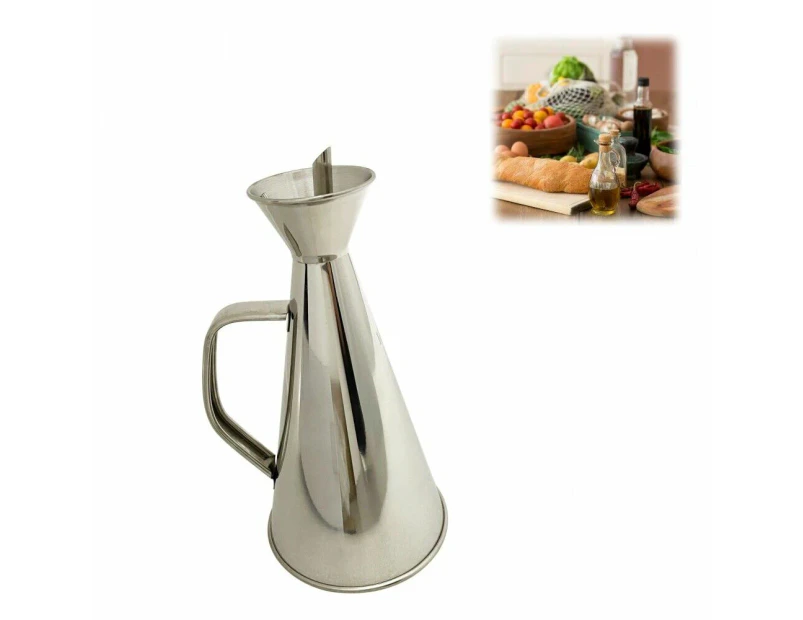 Stainless Steel Oil Can Edible Oil & Vinegar Dispensers Kitchen Little Tool