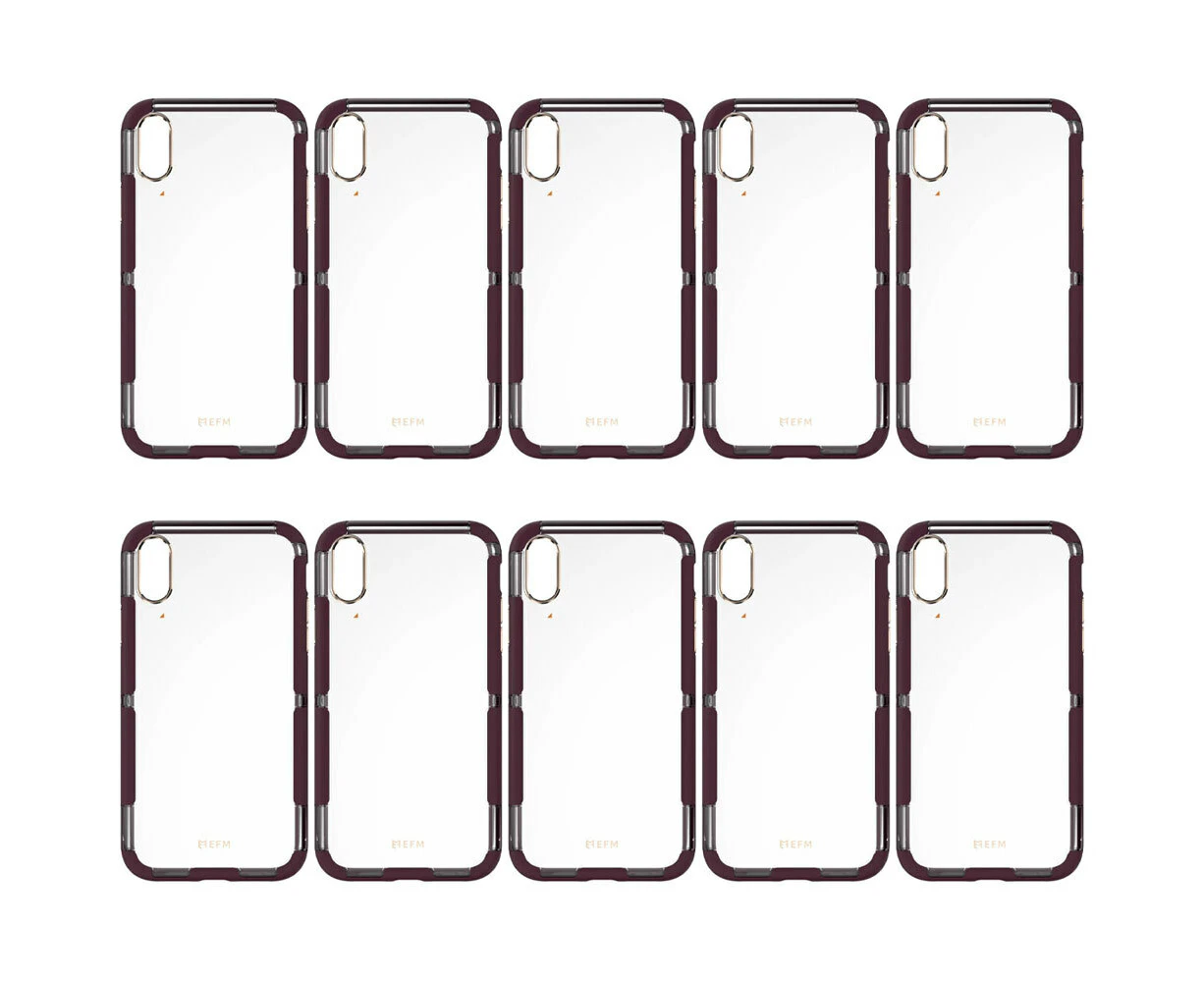 10x EFM Cayman D3O Case Armour Cover Protection for iPhone XR Mulberry/Gold