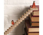 Elegant Wood Santa Staircase Calendar for Christmas 2024 Countdowns Display