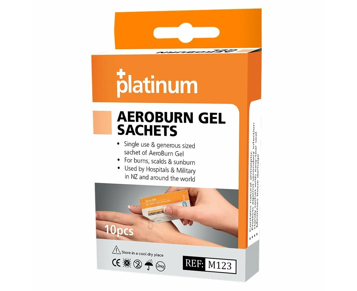 Platinum AeroBurn Antibacterial Cooling Burn Gel Sachets 3.5g Qty 10