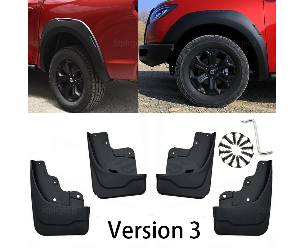 Maxpower4Pcs Set Molded TPO Mud Flaps For Great Wall Cannon GWM Pao Poer Ute 4x4 2019-2022 Splash Guards Mudguards Front Rear