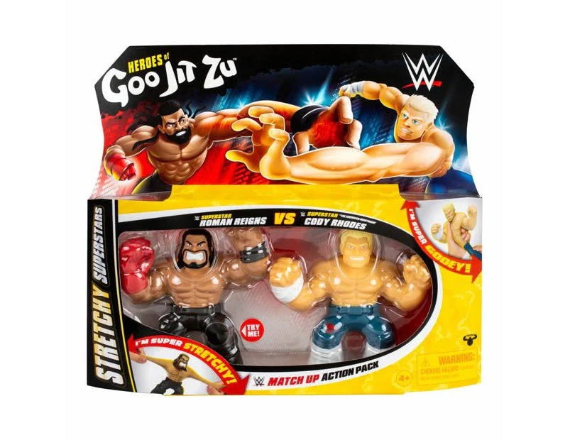 Heroes of Goo Jit Zu WWE Match Up Reigns Vs Rhodes 2 Pack