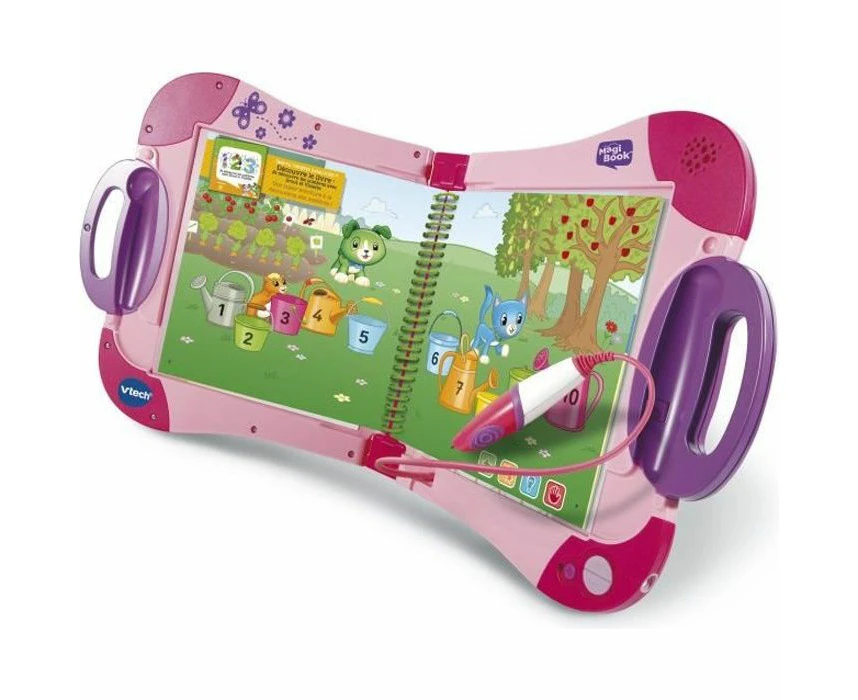 VTech MagiBook Starter Pack - Pink (Learn French) | Interactive Educational Toy for Early Learning | Christmas Gift