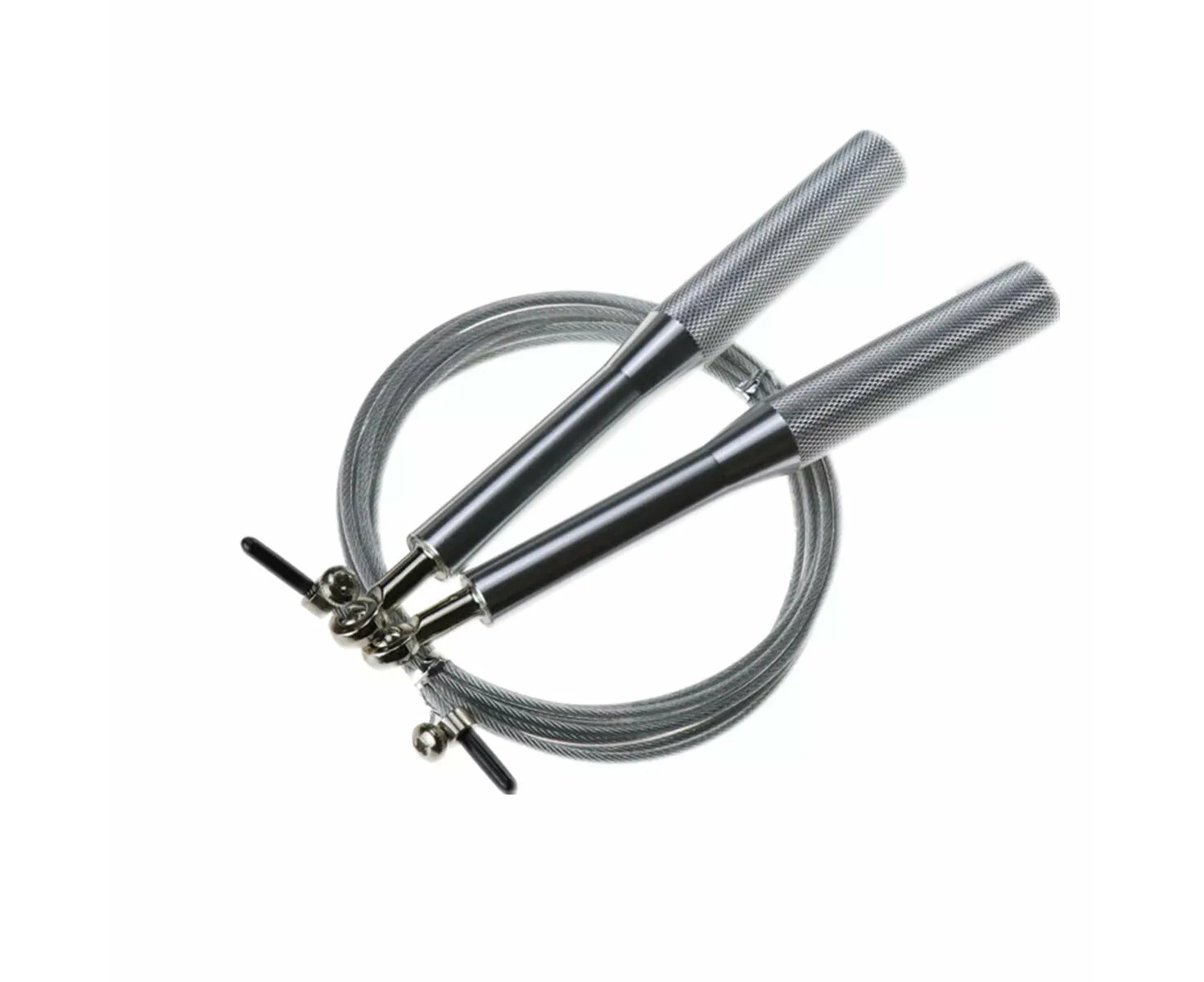 3.0 m Adjustable Steel Skipping Jump Rope Speed Cardio Weight Loss Exercise - Silver