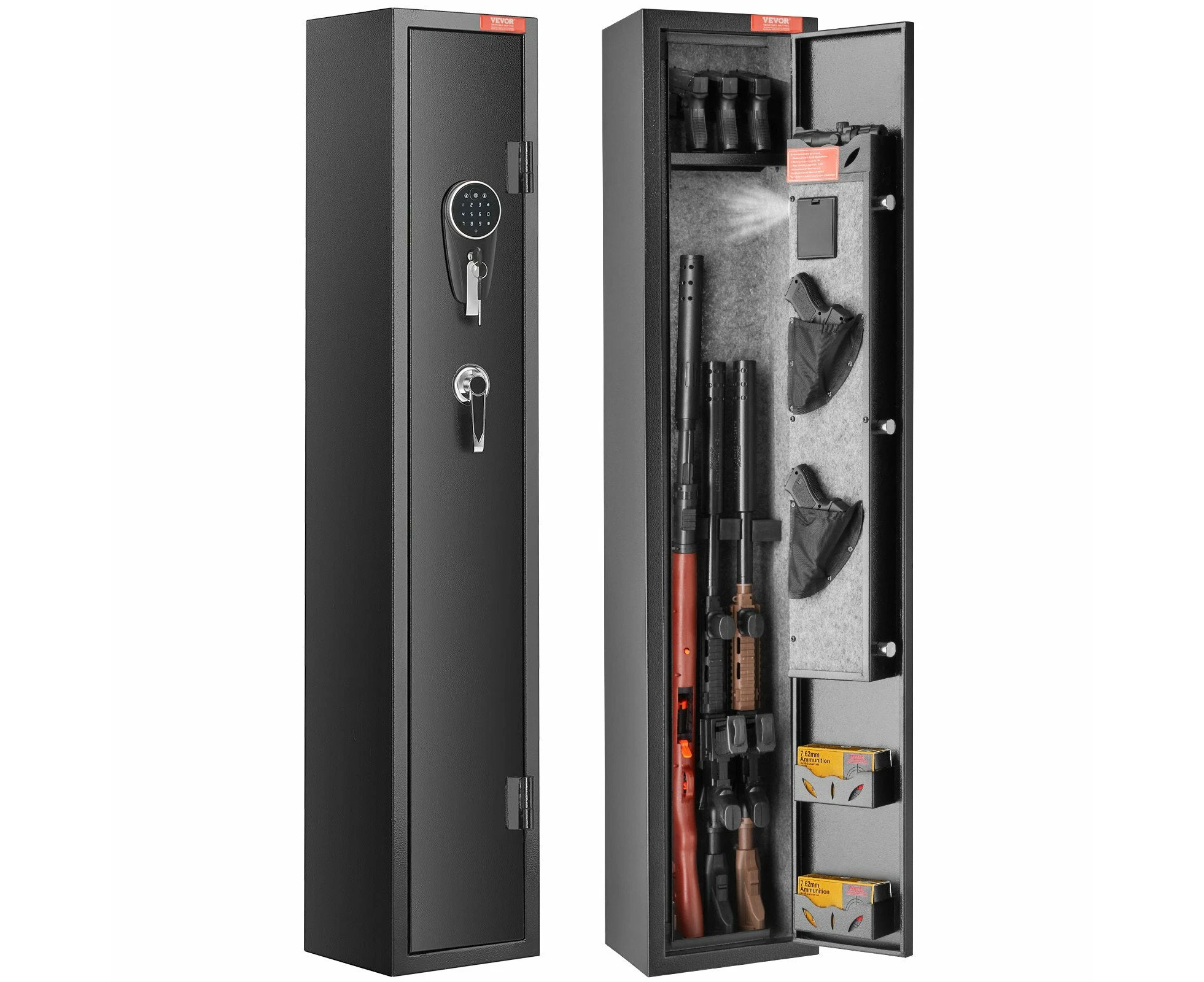 VEVOR Gun Safe Rifle Safe with Digital Keypad & Lock for 3 Rifles and 4 Pistols