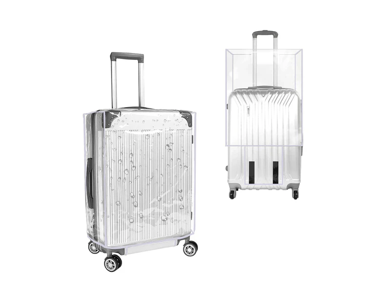 Suitcase Cover Luggage Cover Clear PVC Suitcase Sleeve Protectors Waterproof Dustproof Anti-Scratch Transparent Cover