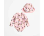 Disney Baby Unitard Swim Set with Hat 2 Piece - Bambi