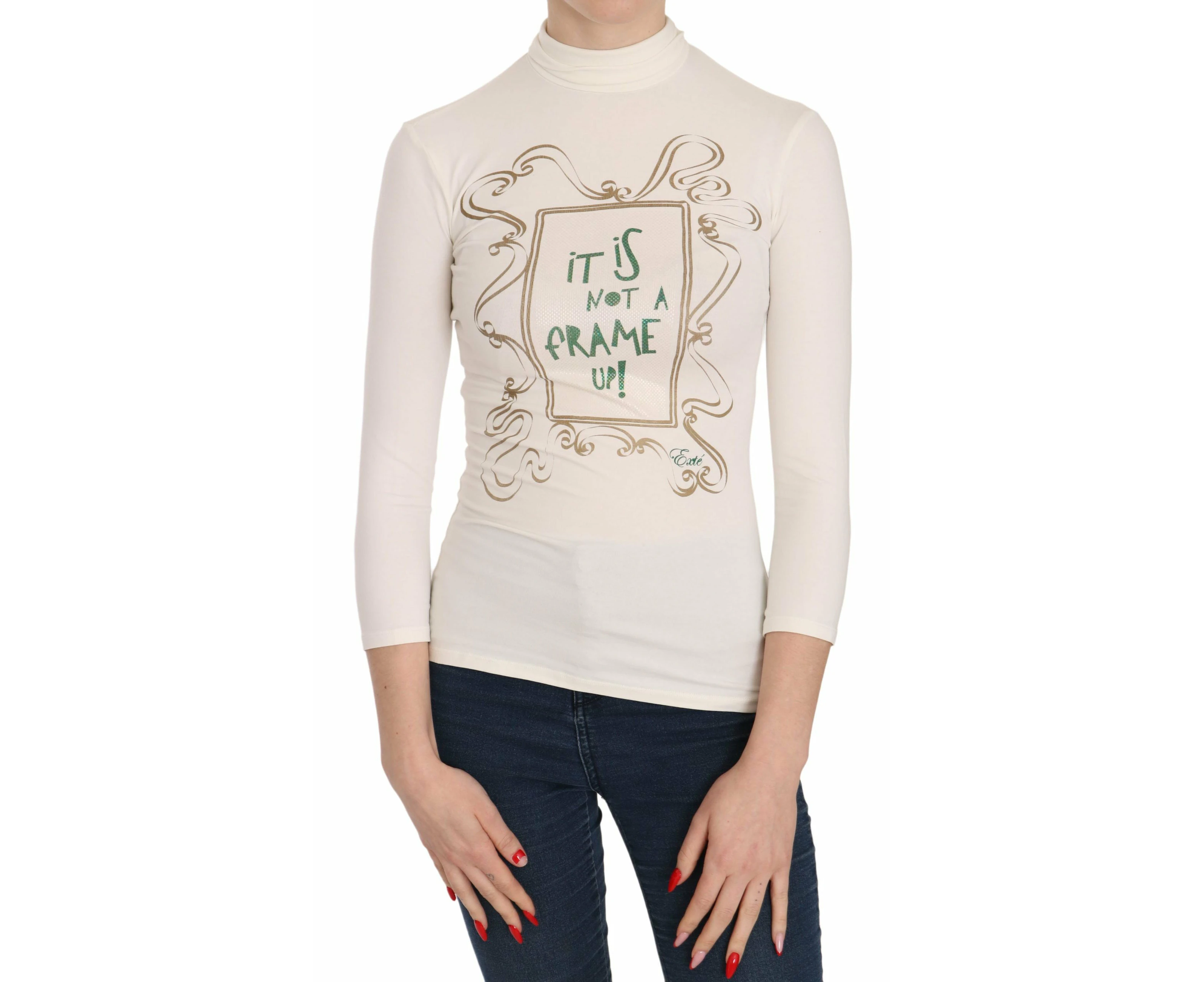 Exte Crew Neck It Is Not A Frame Up! Print Blouse