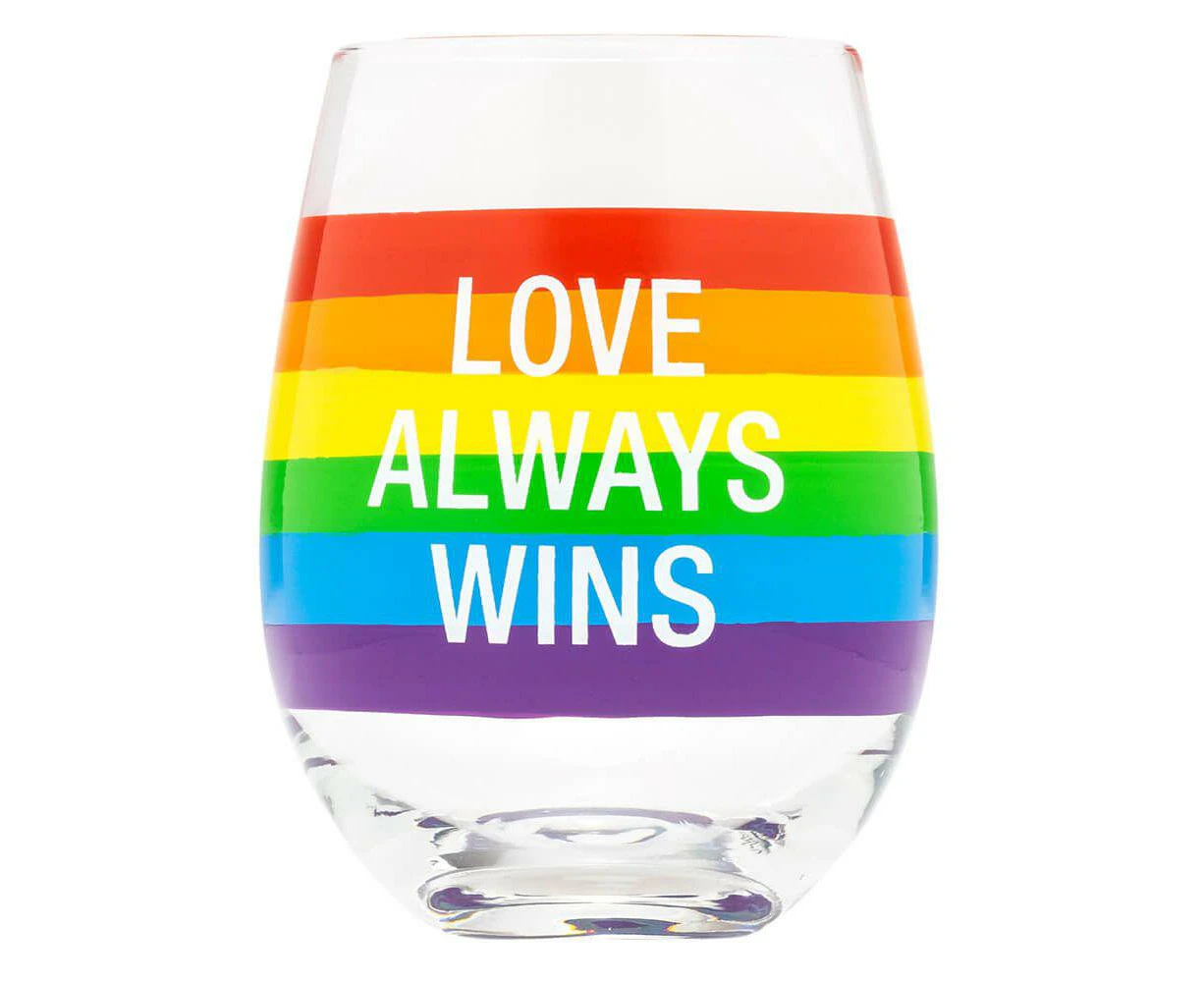 Love Always Wins (Pride) Wine Glass