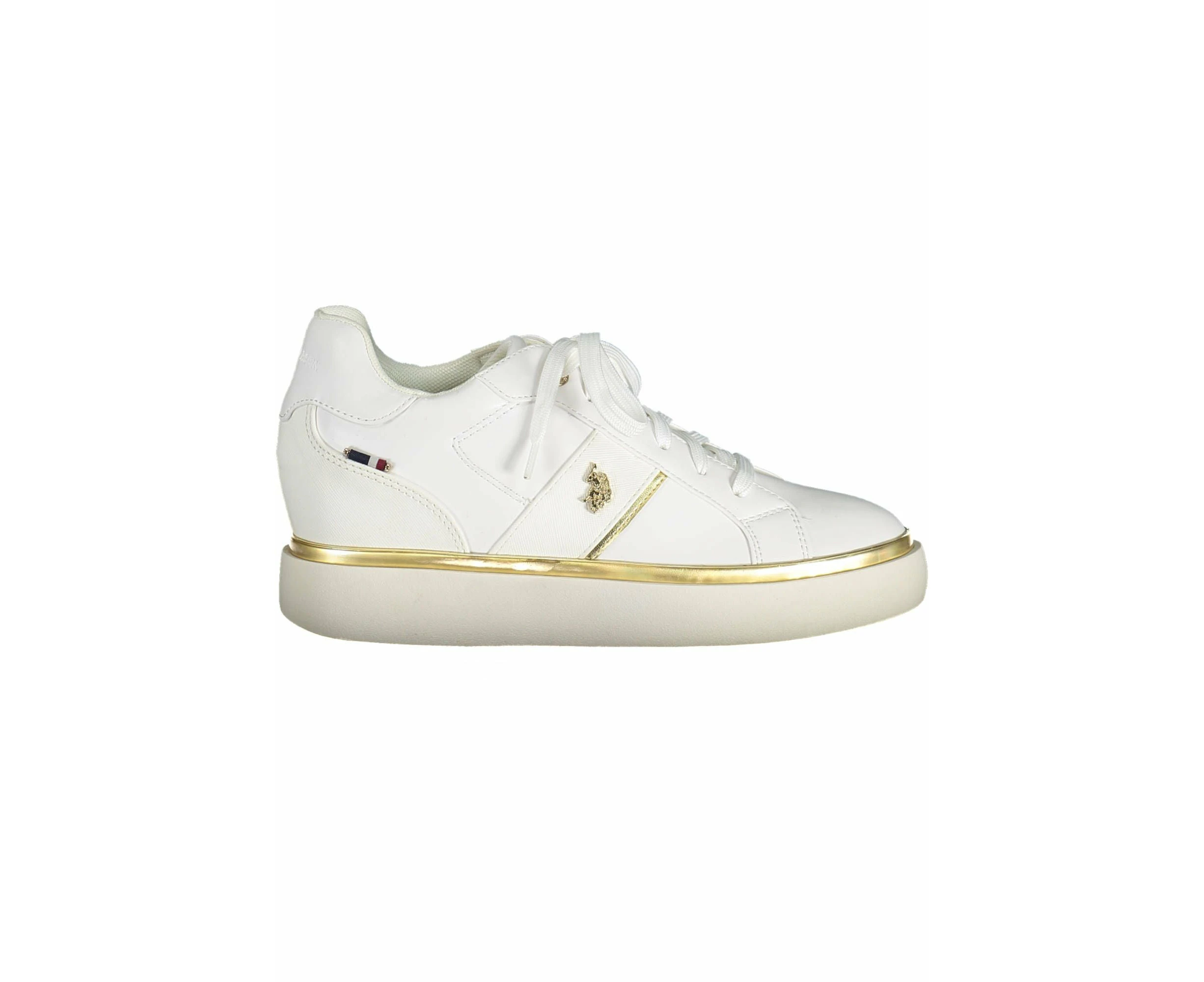 U.s. Polo Assn. White Polyester Women Sneaker