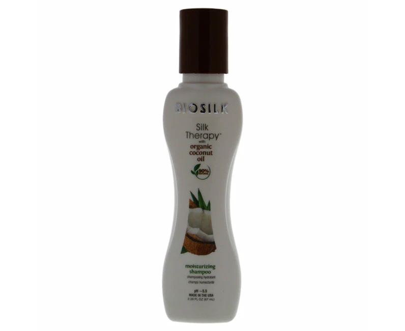 Silk Therapy with Natural Coconut Oil Moisturizing Shampoo by Biosilk for Unisex - 2.26 oz Shampoo