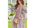 JAASE Field Day Print Briana Midi Dress