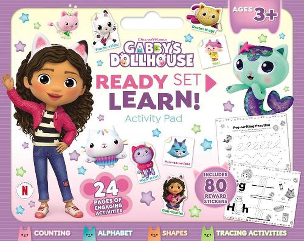 Gabbys Dollhouse: Ready Set Learn! Activity Pad (DreamWorks: Ages 3+ Years)